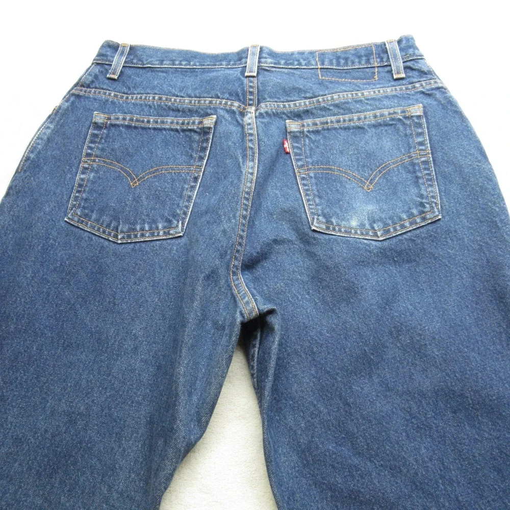 Levis 550 Jeans Mens 32X28 Dark Wash Denim Relaxed Fit Tapered Leg Baggy VTG‎